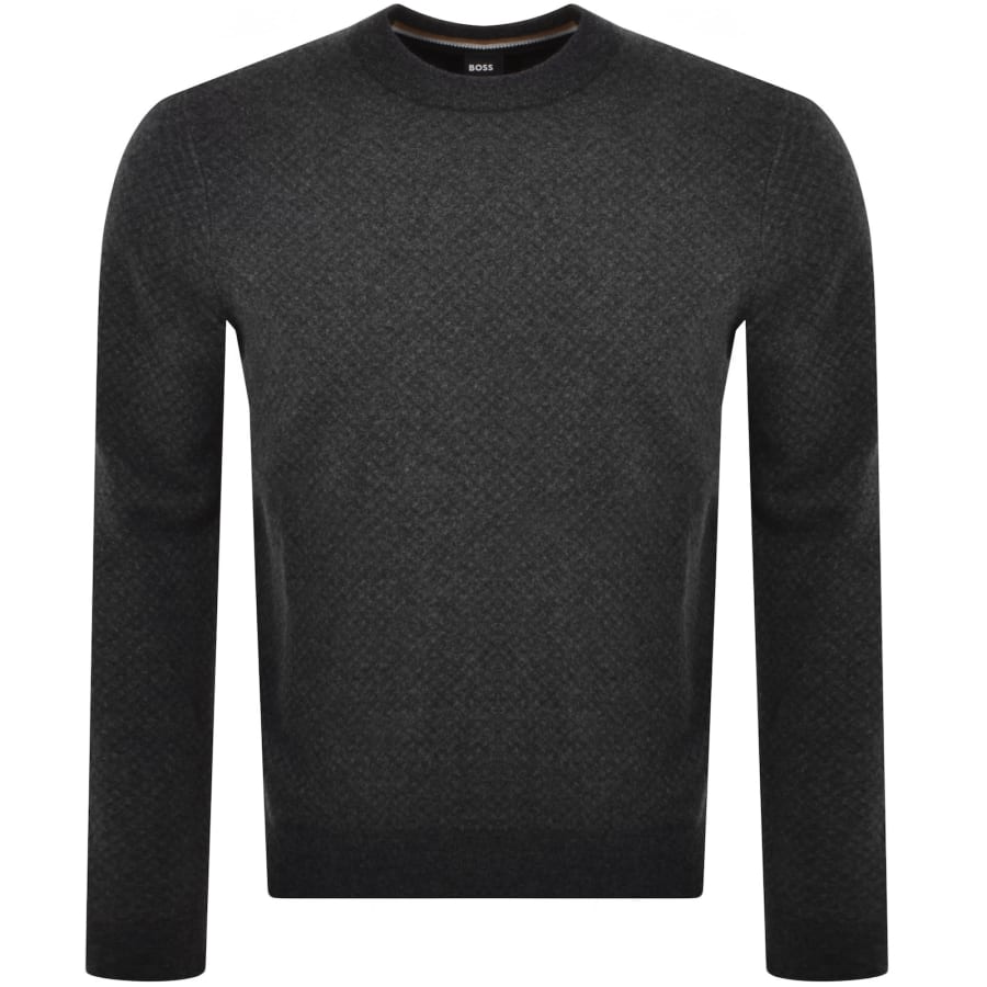 BOSS H Eltoro Knit Jumper Black Mainline Menswear